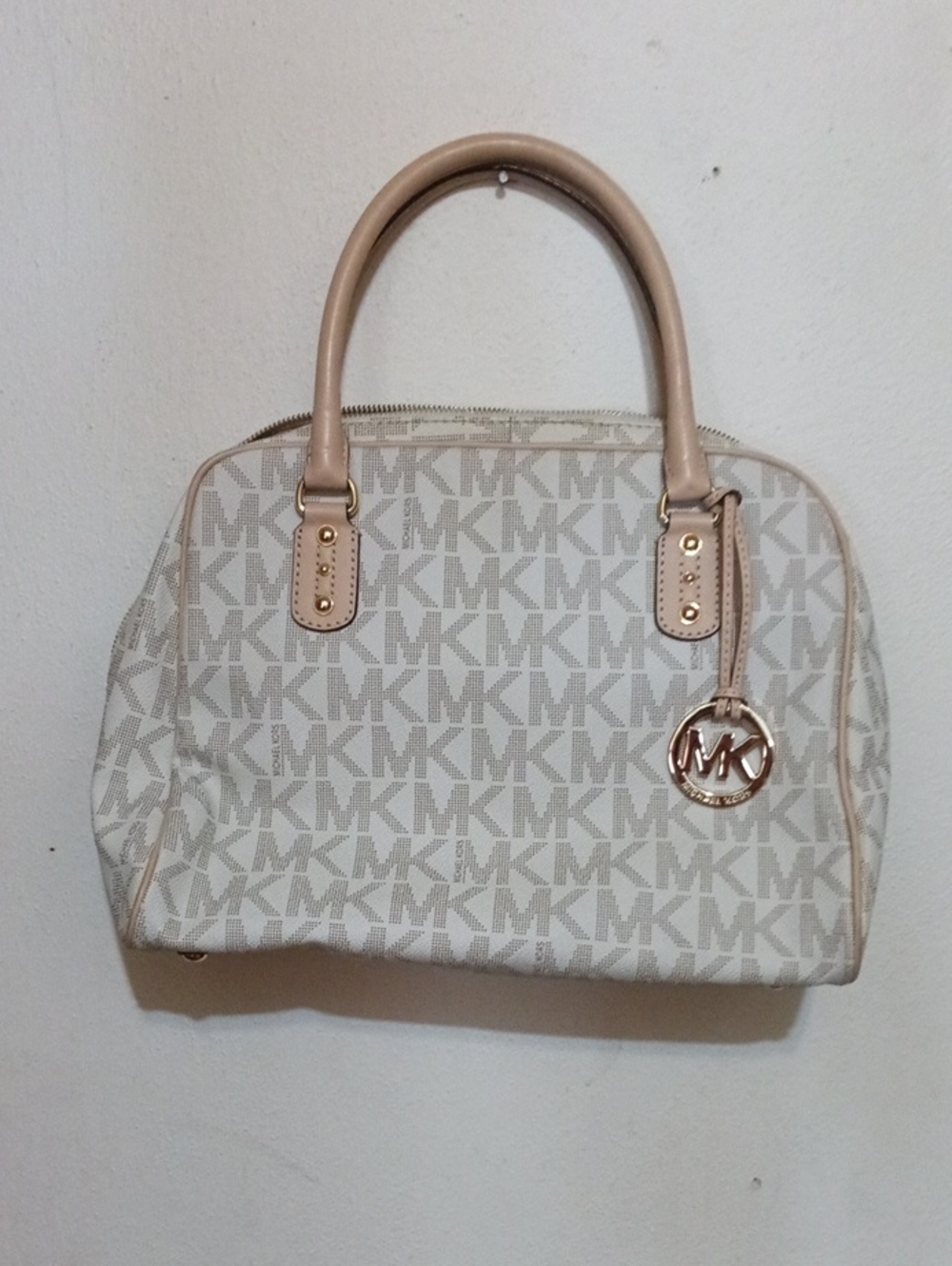 Michael Kors Grayson Signature Logo Dome Satchel